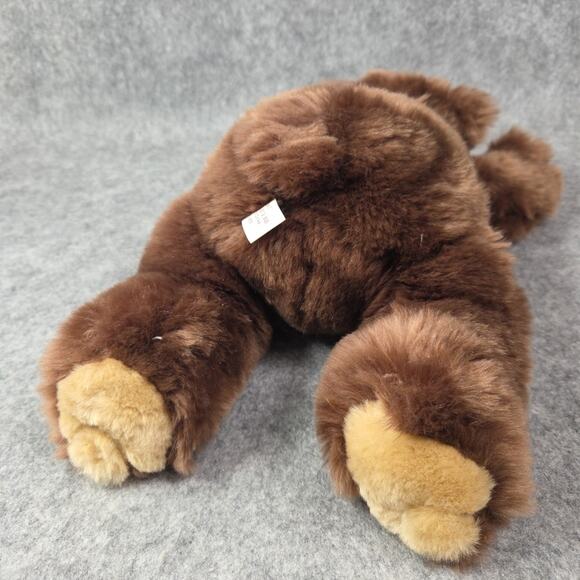 Calplush Brown Bear Plush Grizzly 14" Laying Stuffed Animal Toy Vintage Tags - Picture 3 of 9